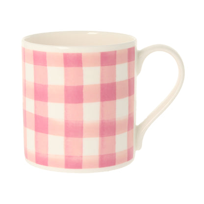 Pink Gingham Mug