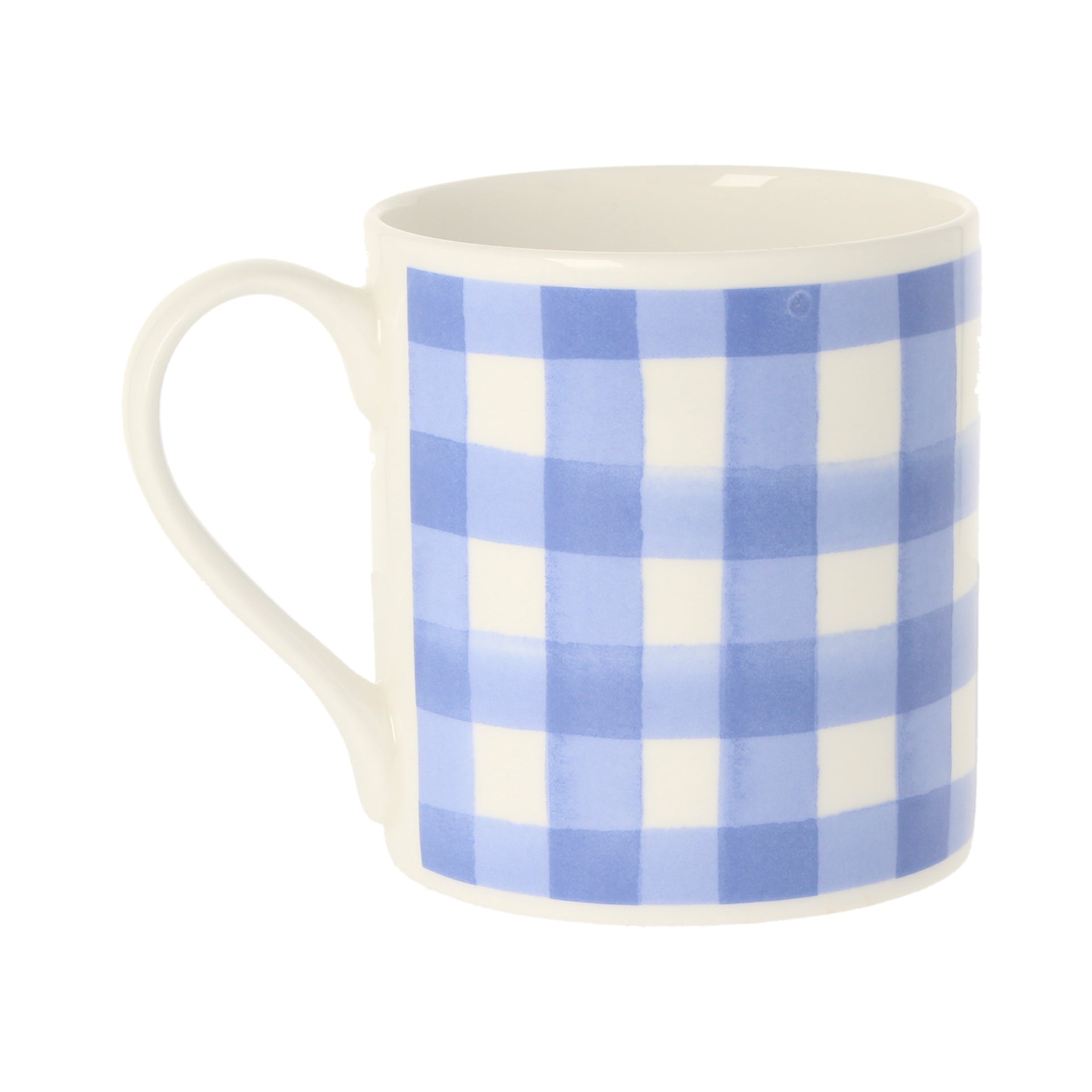 Blue Gingham Mug