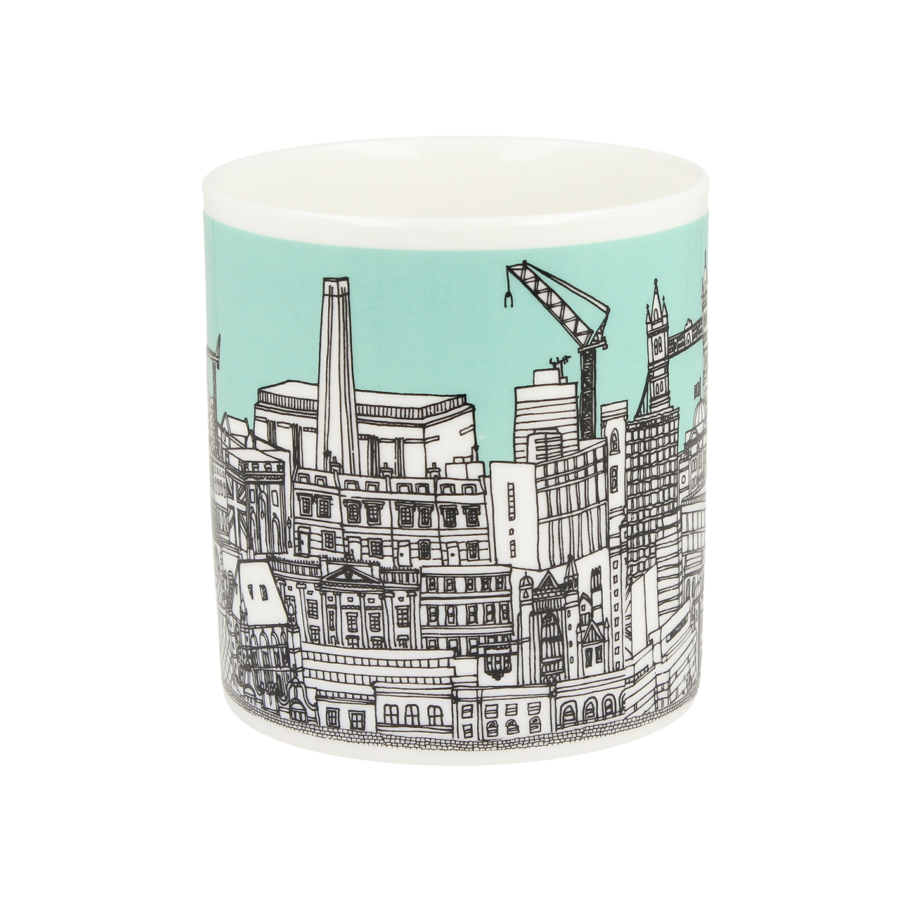 London Buildings Mint Green Mug