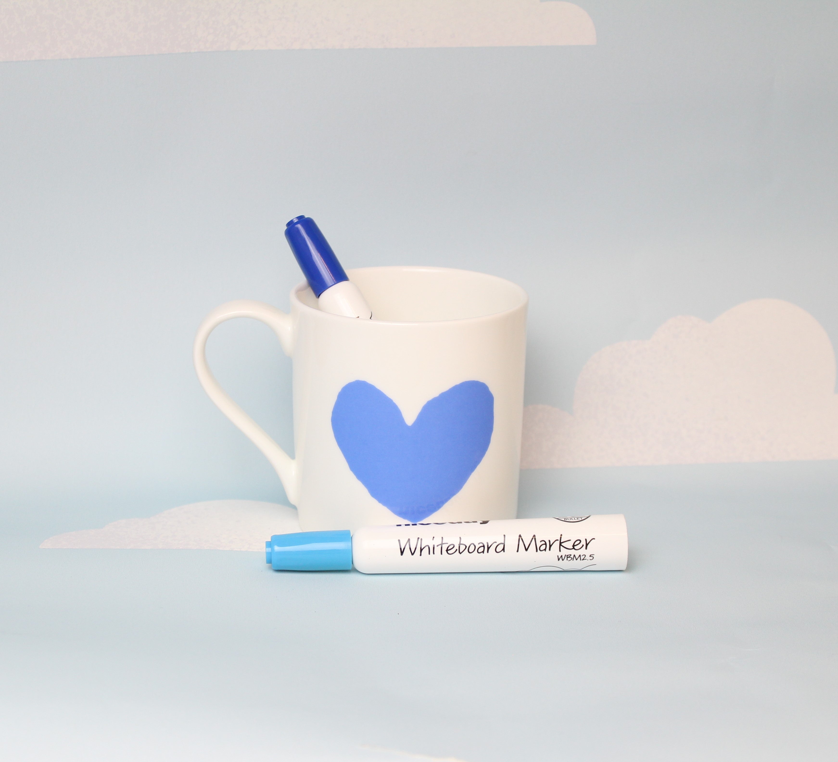 Big Heart Blue Mug
