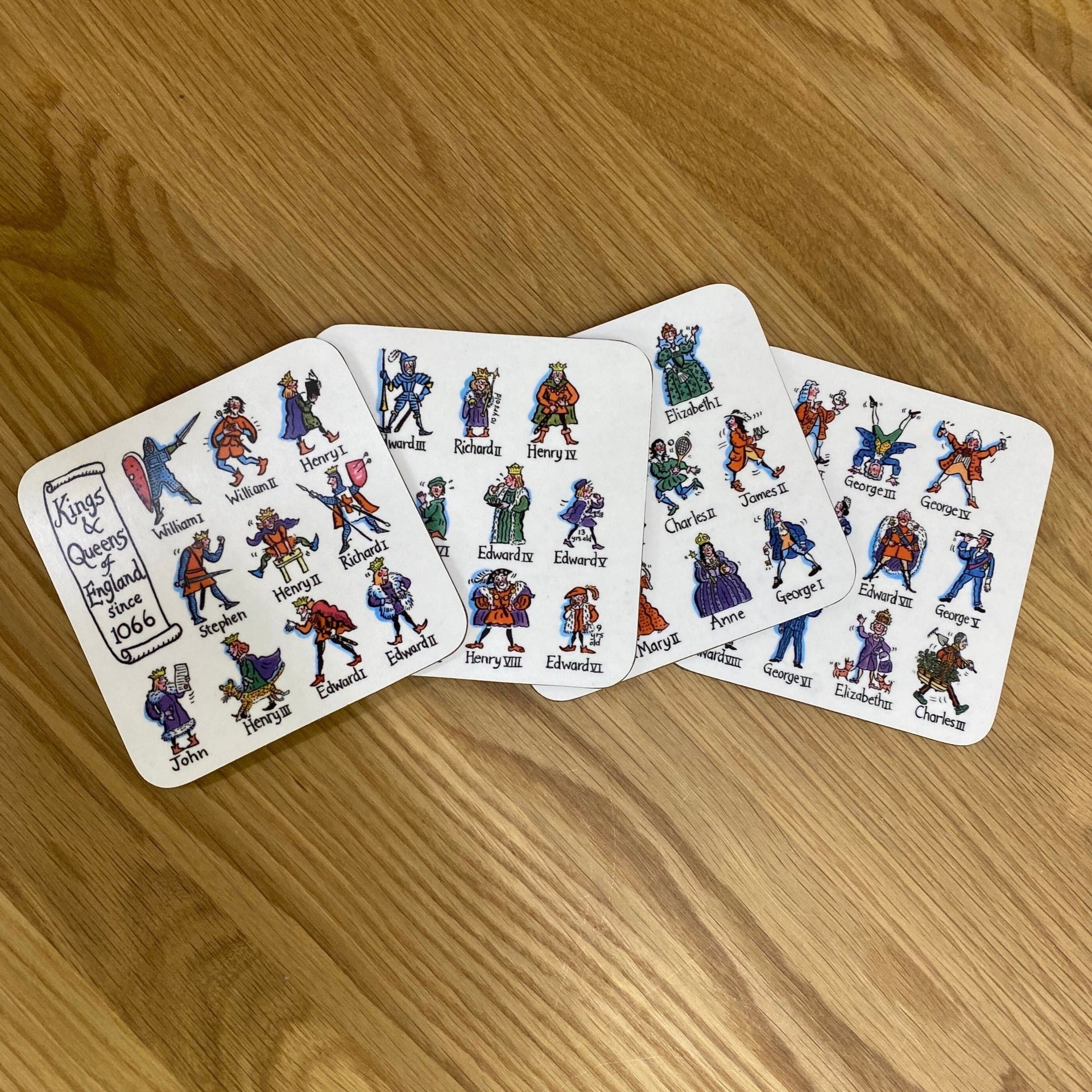 Kings & Queens of England Coasters (Set of 4)