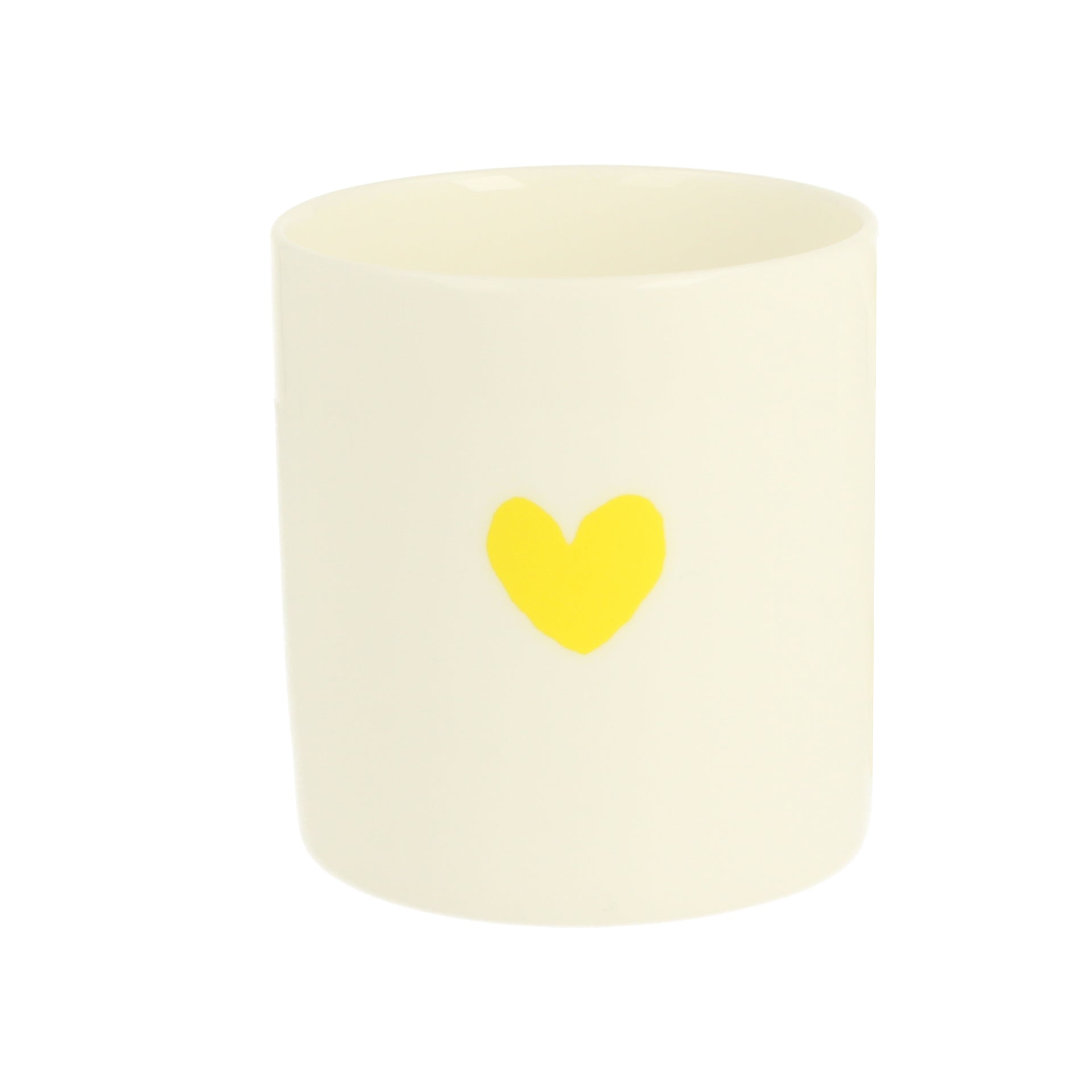 Wee Heart Yellow Ceramic Pot