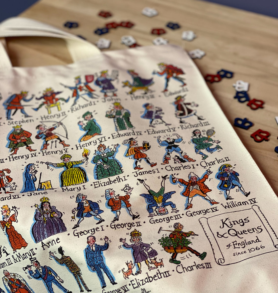 Kings & Queens of England Tote Bag