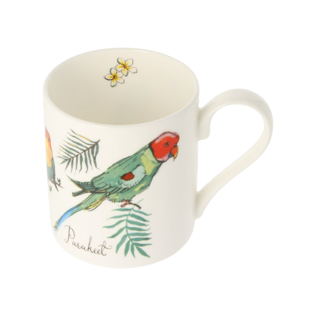 Three Tropical Birds - Parakeet Mug
