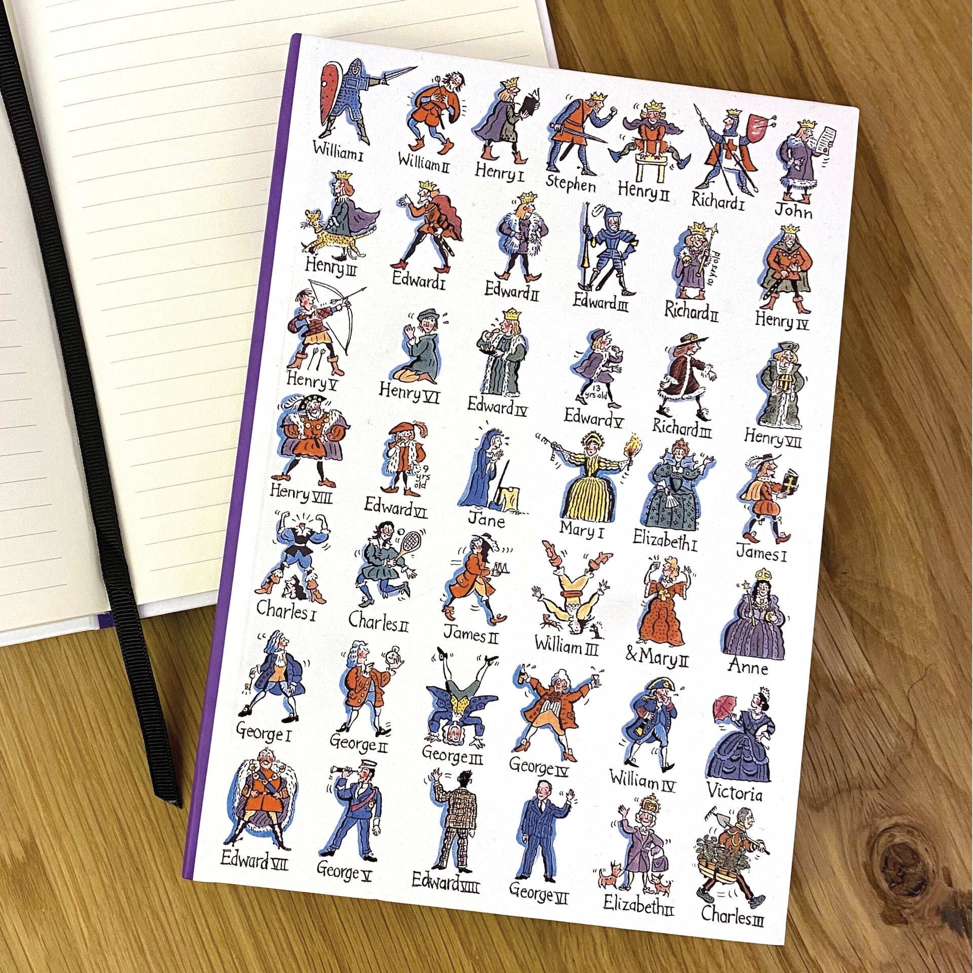 Kings & Queens of England A5 Hardback Notebook