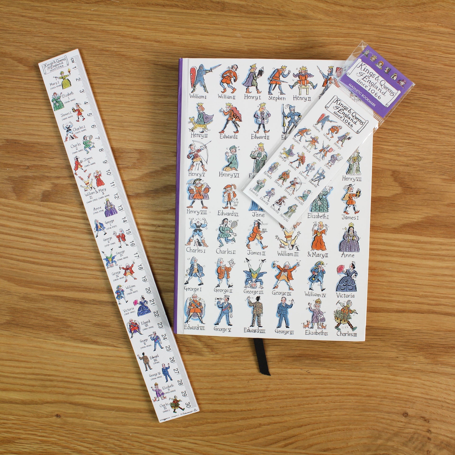 Kings & Queens of England Wooden Ruler