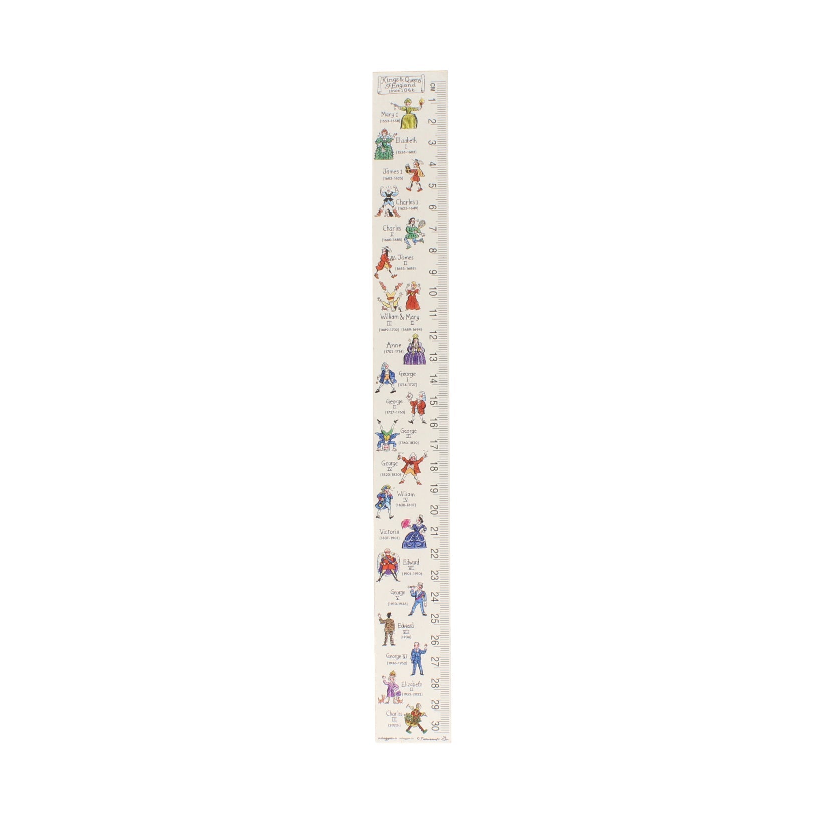 Kings & Queens of England Wooden Ruler