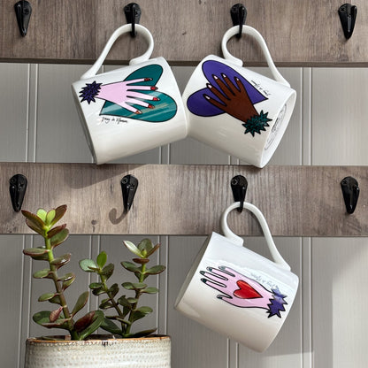 Hand On Heart Purple Mug