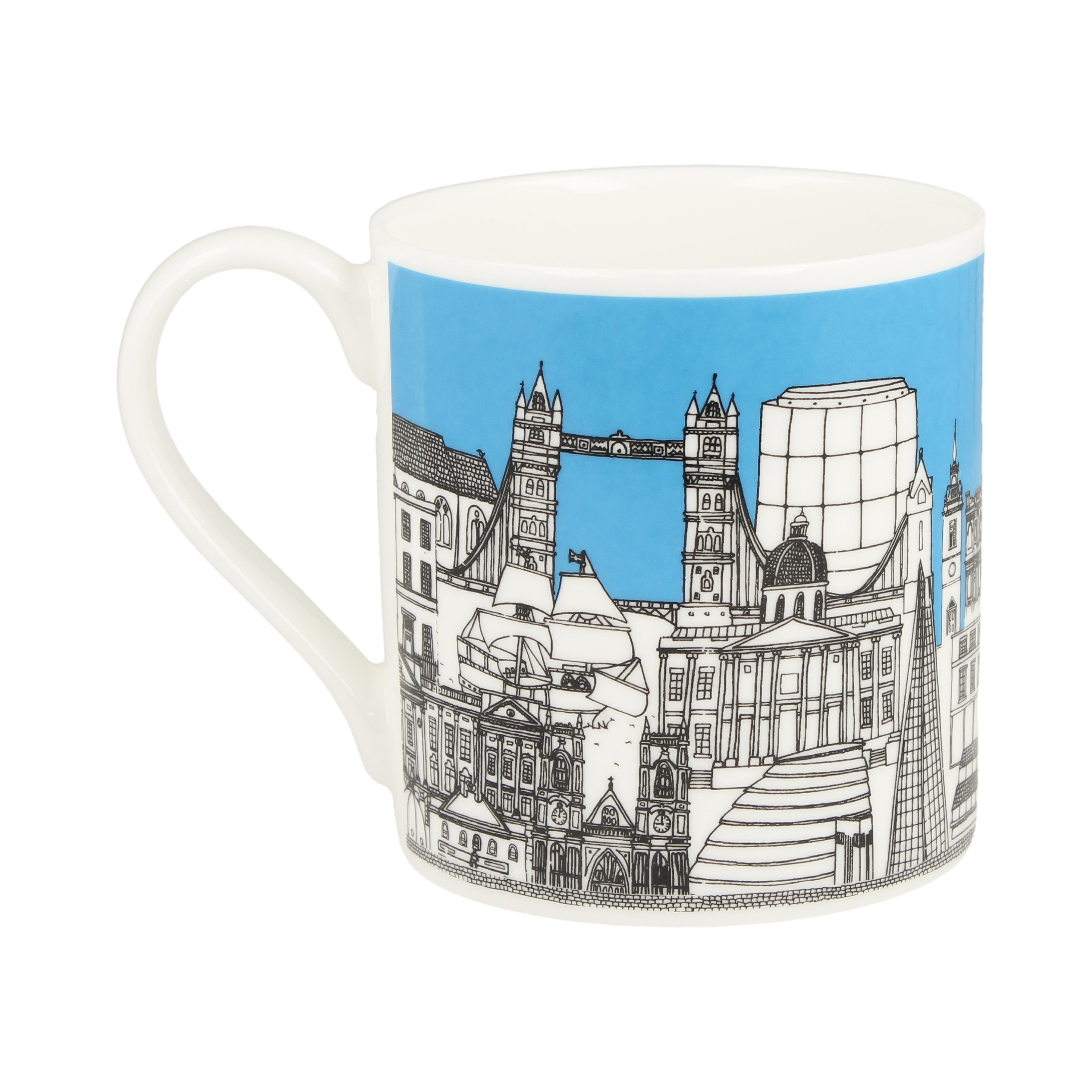 London Buildings Blue Mug