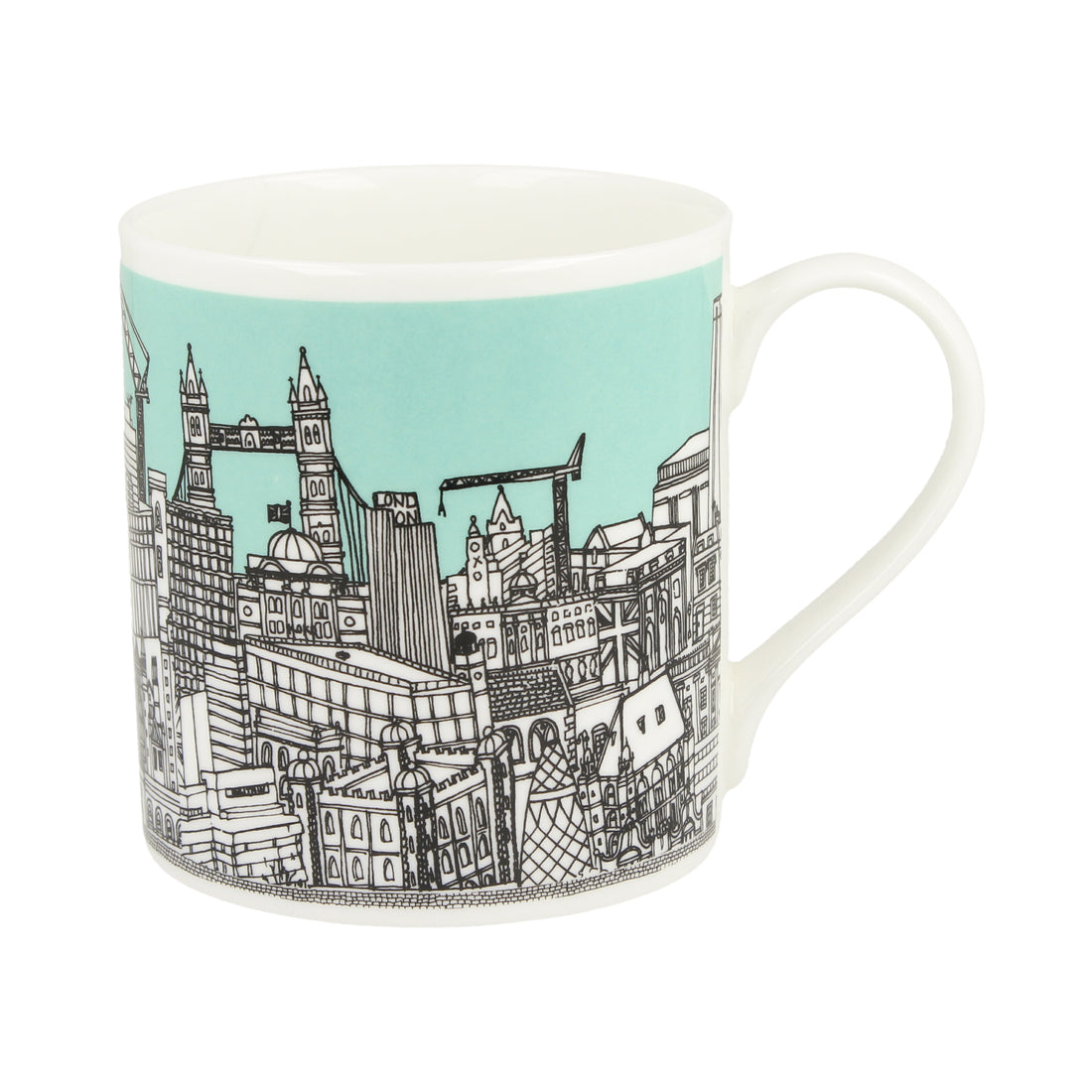London Buildings Mint Green Mug