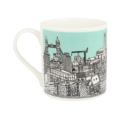 London Buildings Mint Green Mug