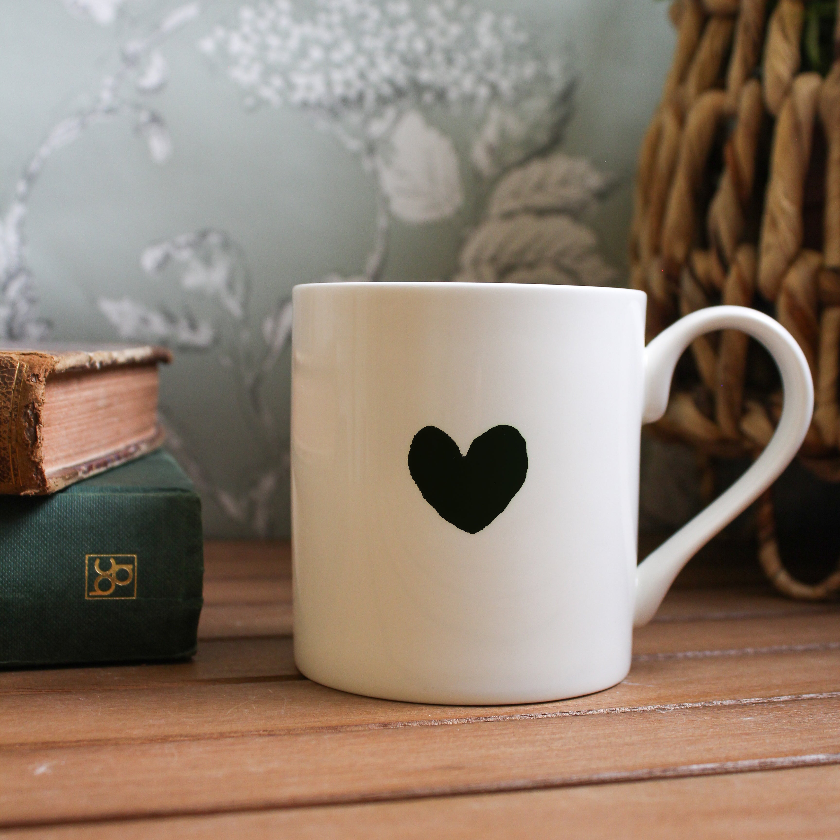 Wee Heart Black Mug
