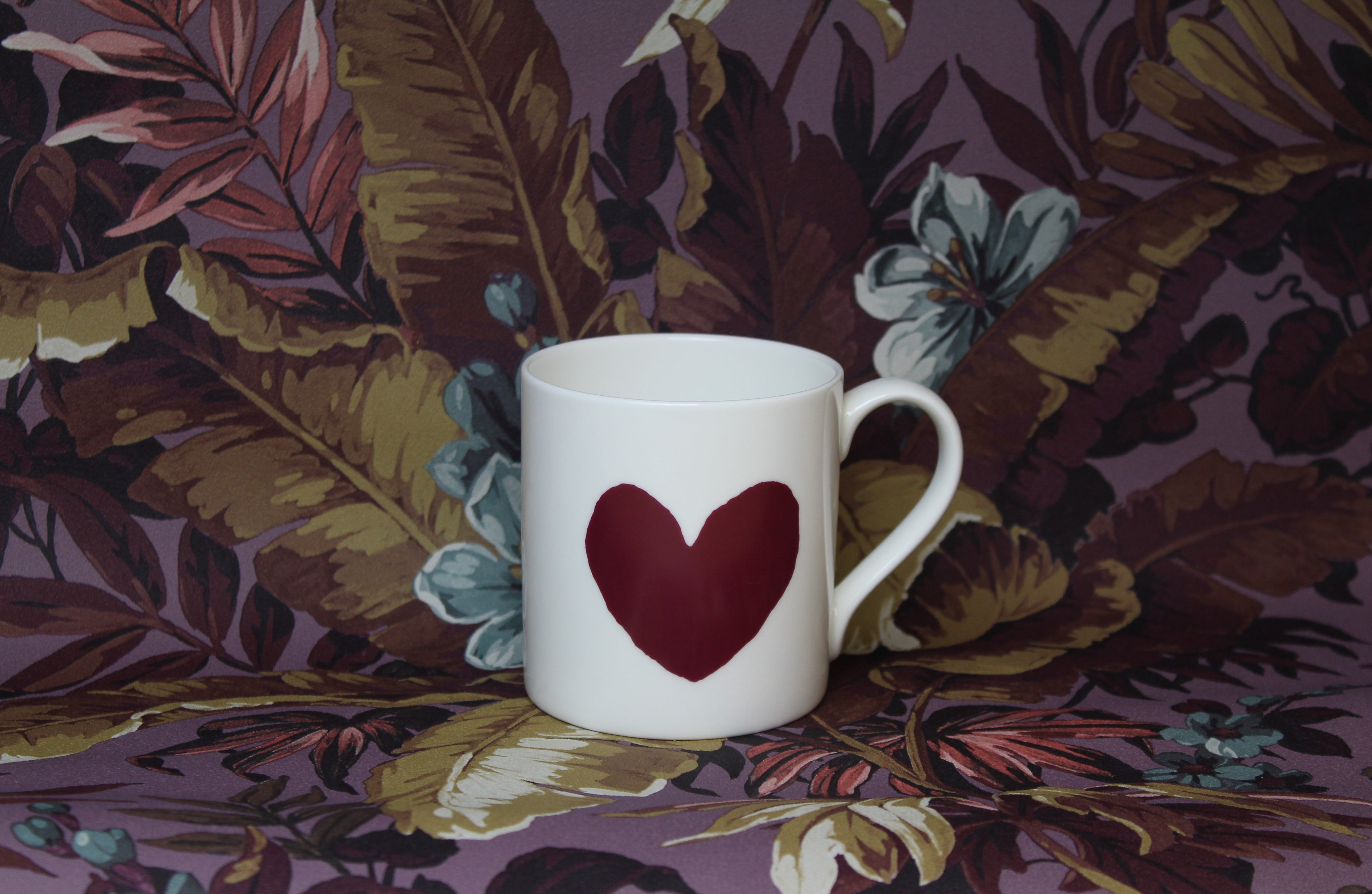 Big Heart Maroon Mug