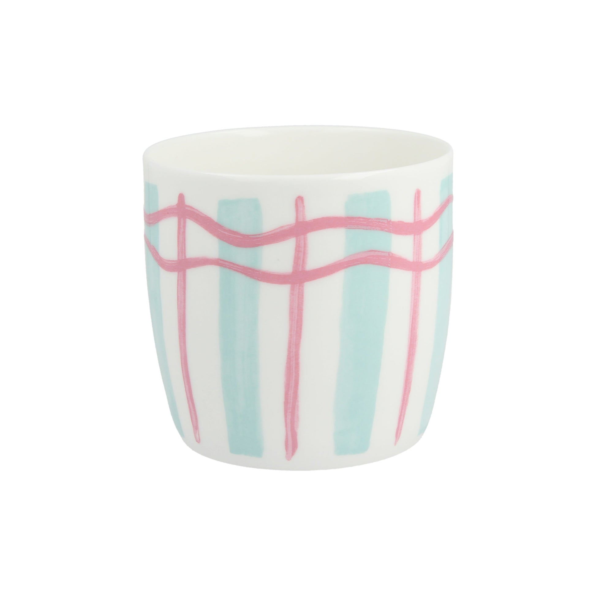 Wavy Stripe Bubblegum & Mint Huggable Mug
