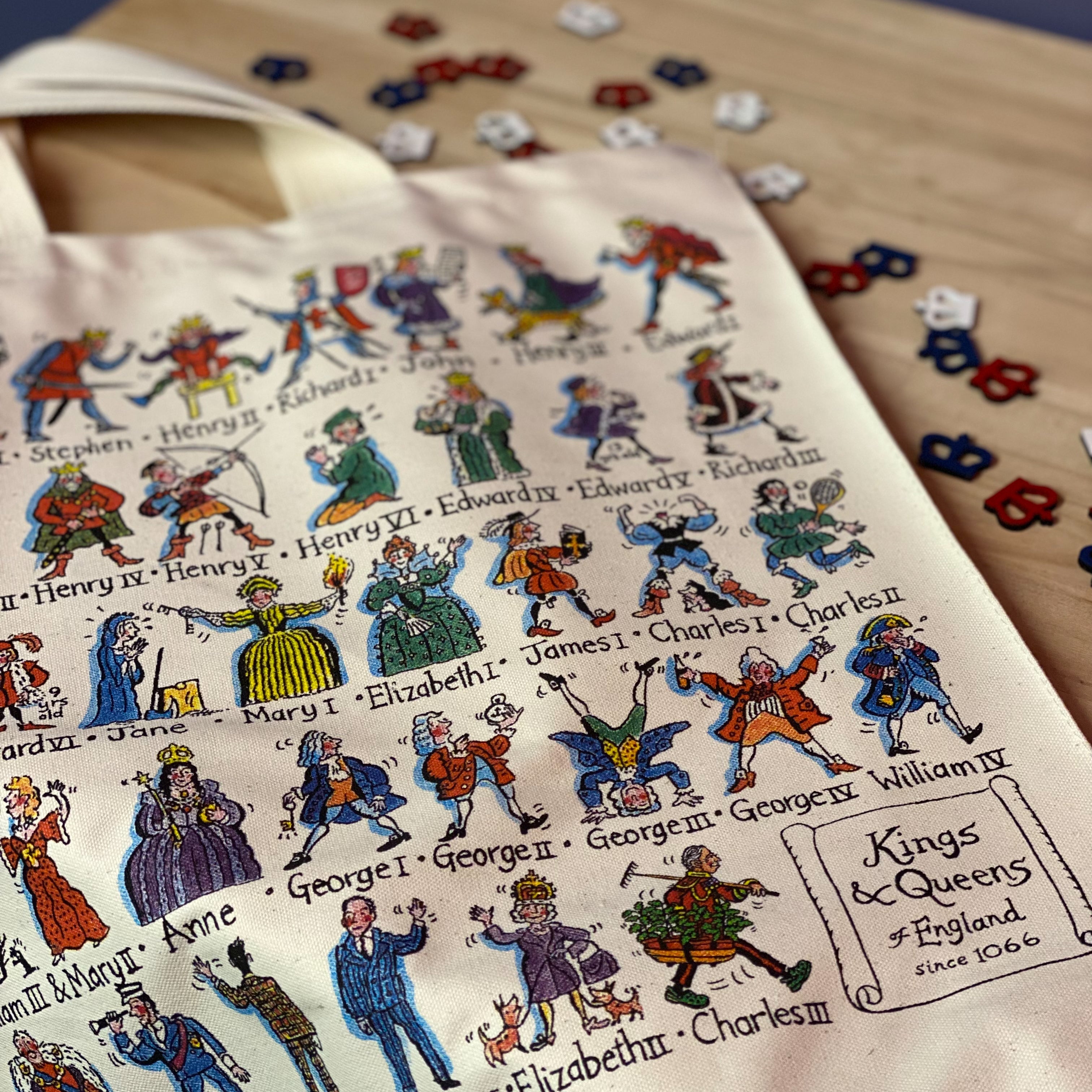 Kings & Queens of England Tote Bag