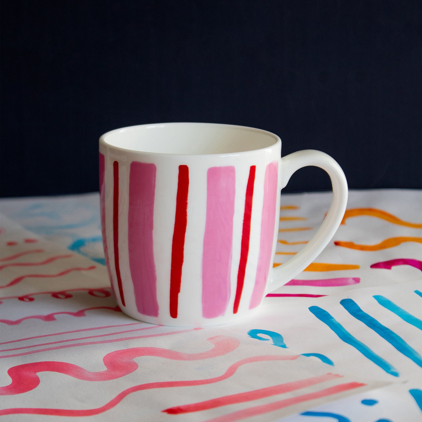 Shadow Stripe Bubblegum & Cherry Huggable Mug