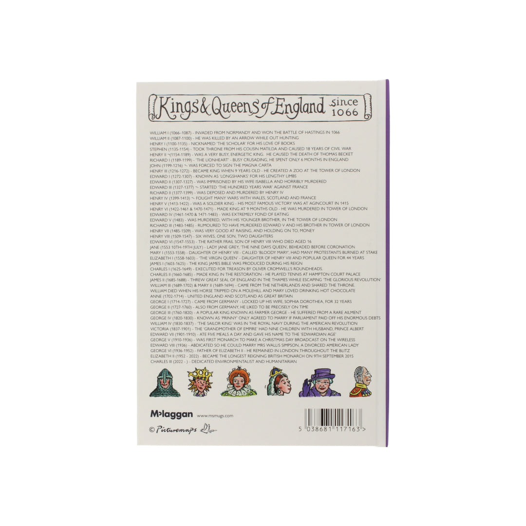 Kings & Queens of England A5 Hardback Notebook