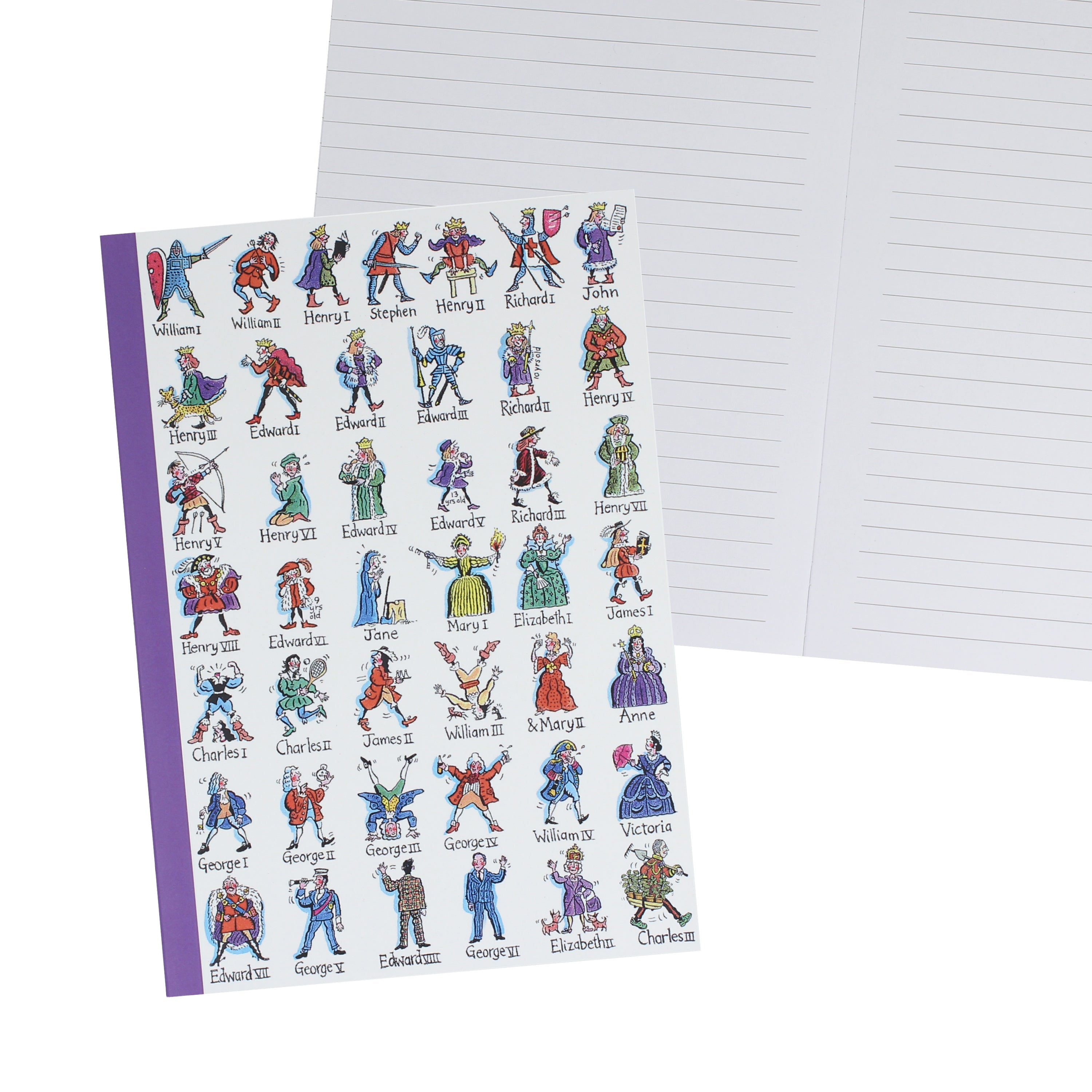 Kings & Queens of England A5 Softcover Notebook