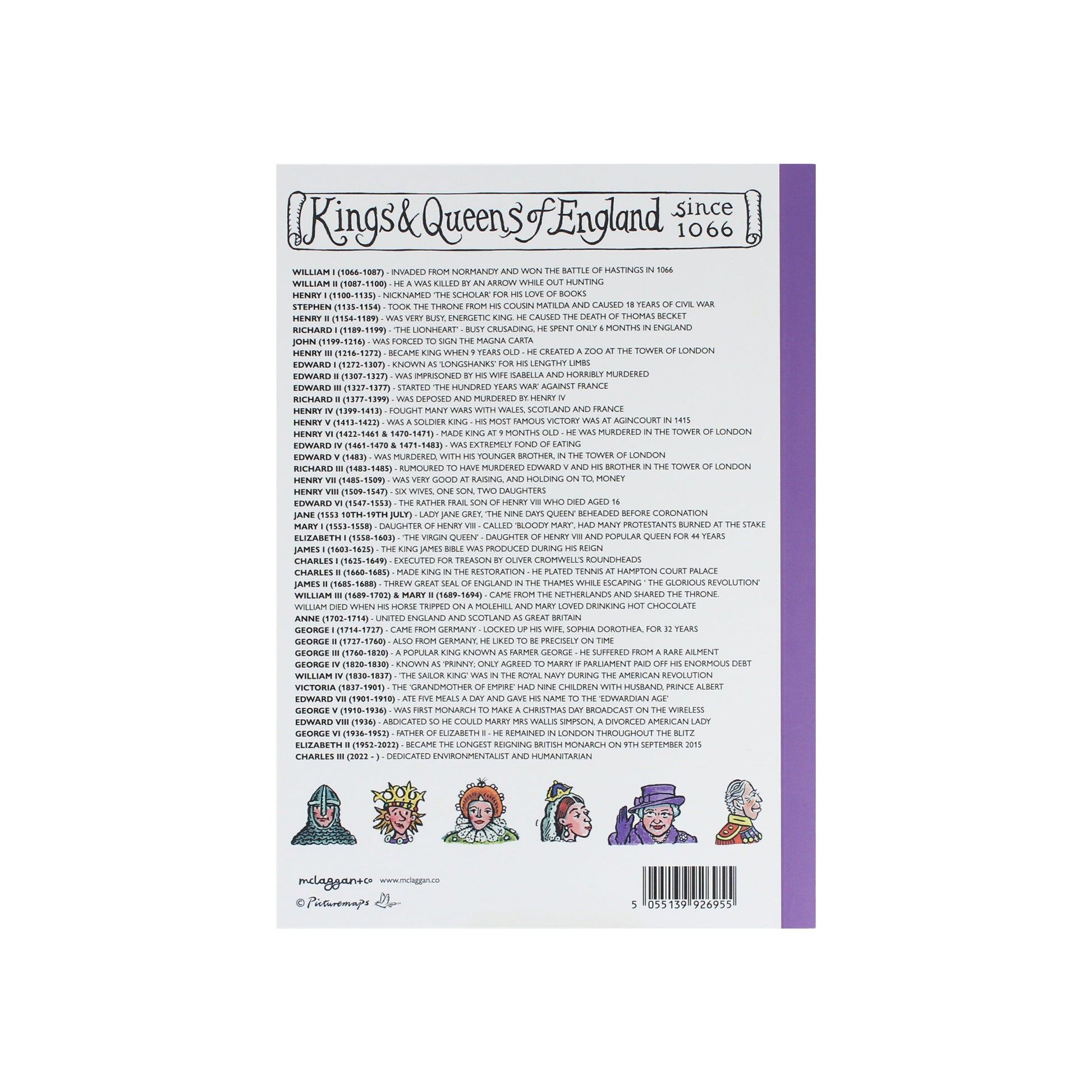 Kings & Queens of England A5 Softcover Notebook