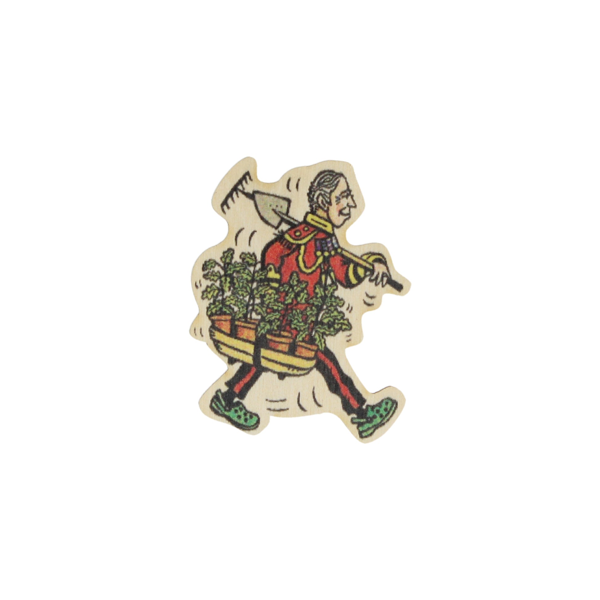 Charles III Wooden Magnet