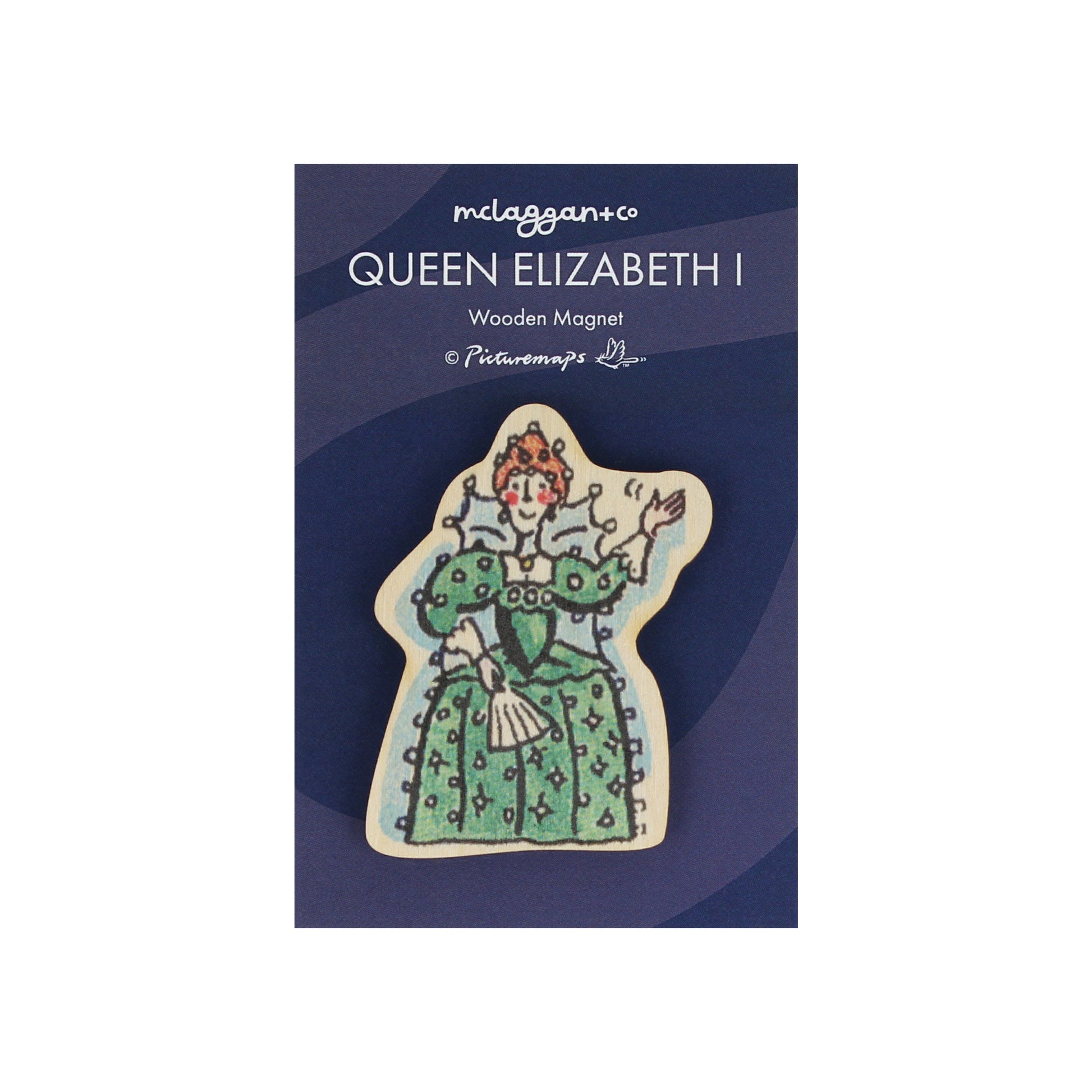 Elizabeth I Wooden Magnet