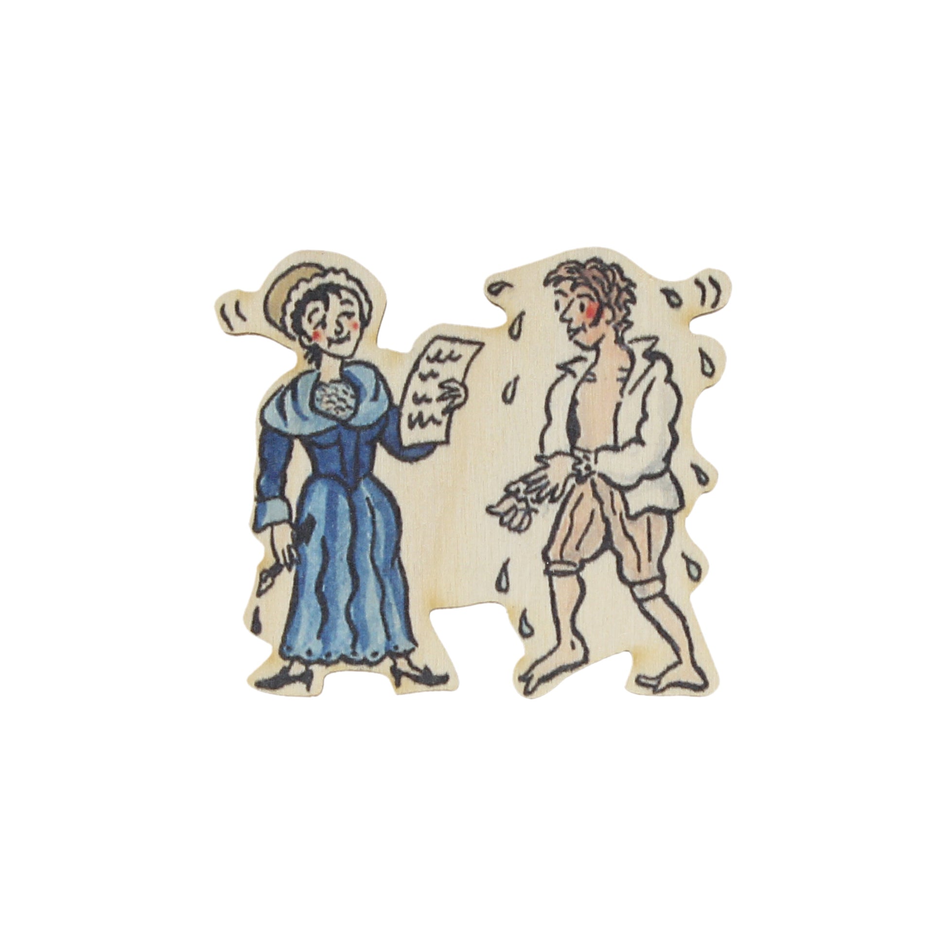 Jane Austen Wooden Magnet
