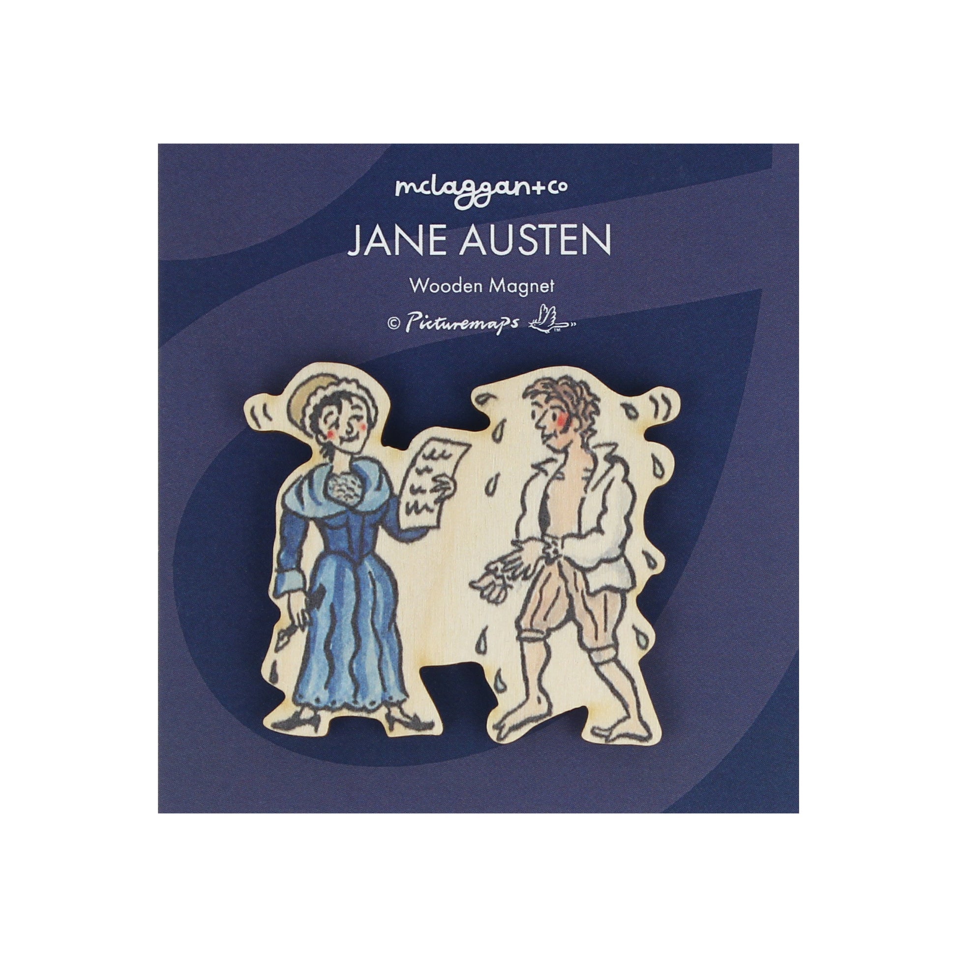Jane Austen Wooden Magnet