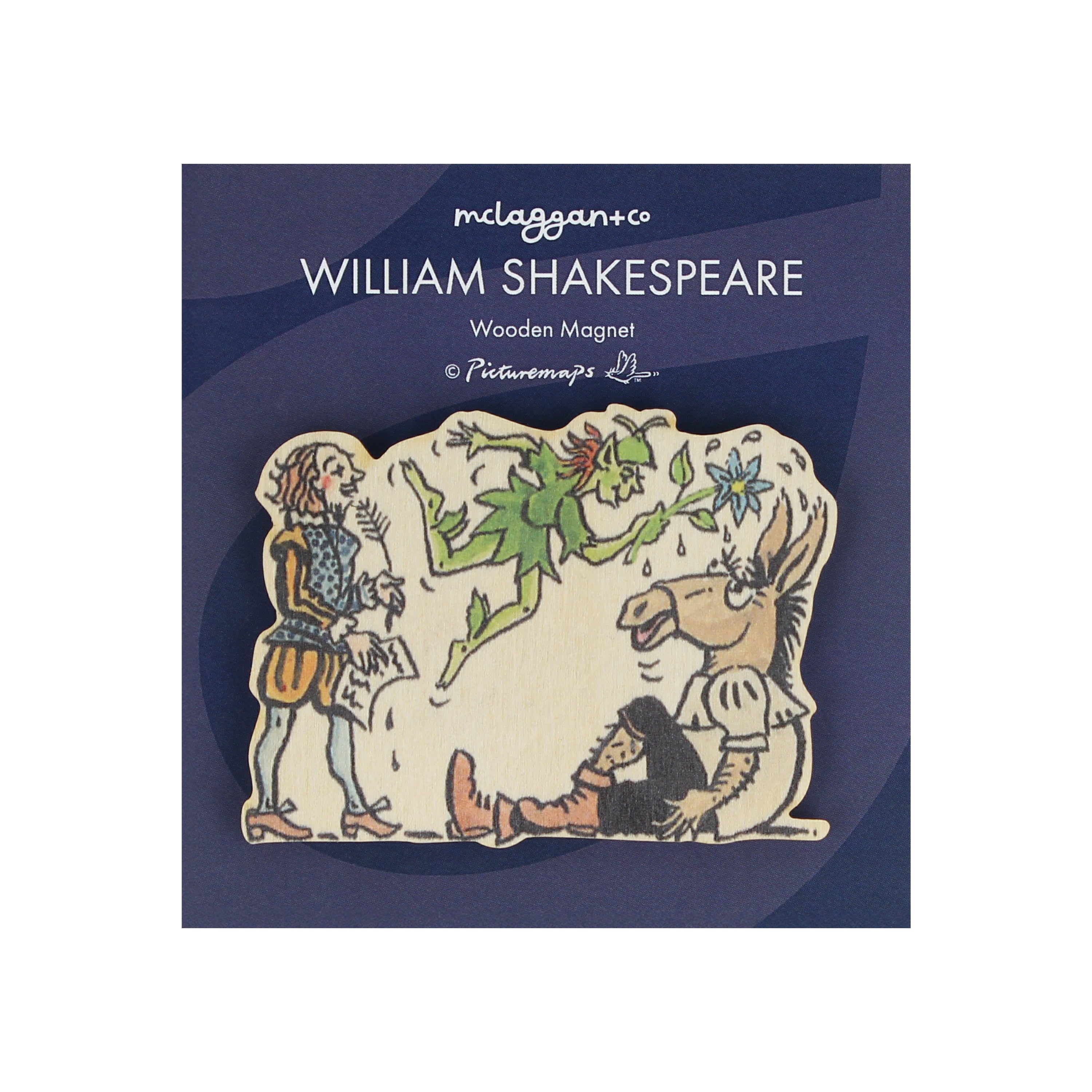 William Shakespeare Wooden Magnet