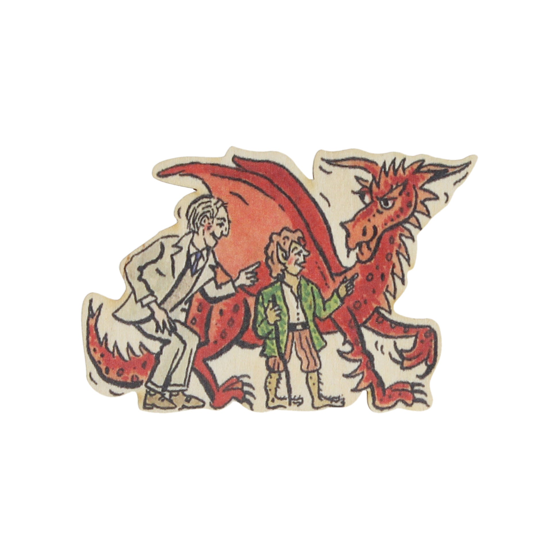 J.R.R. Tolkien Wooden Magnet