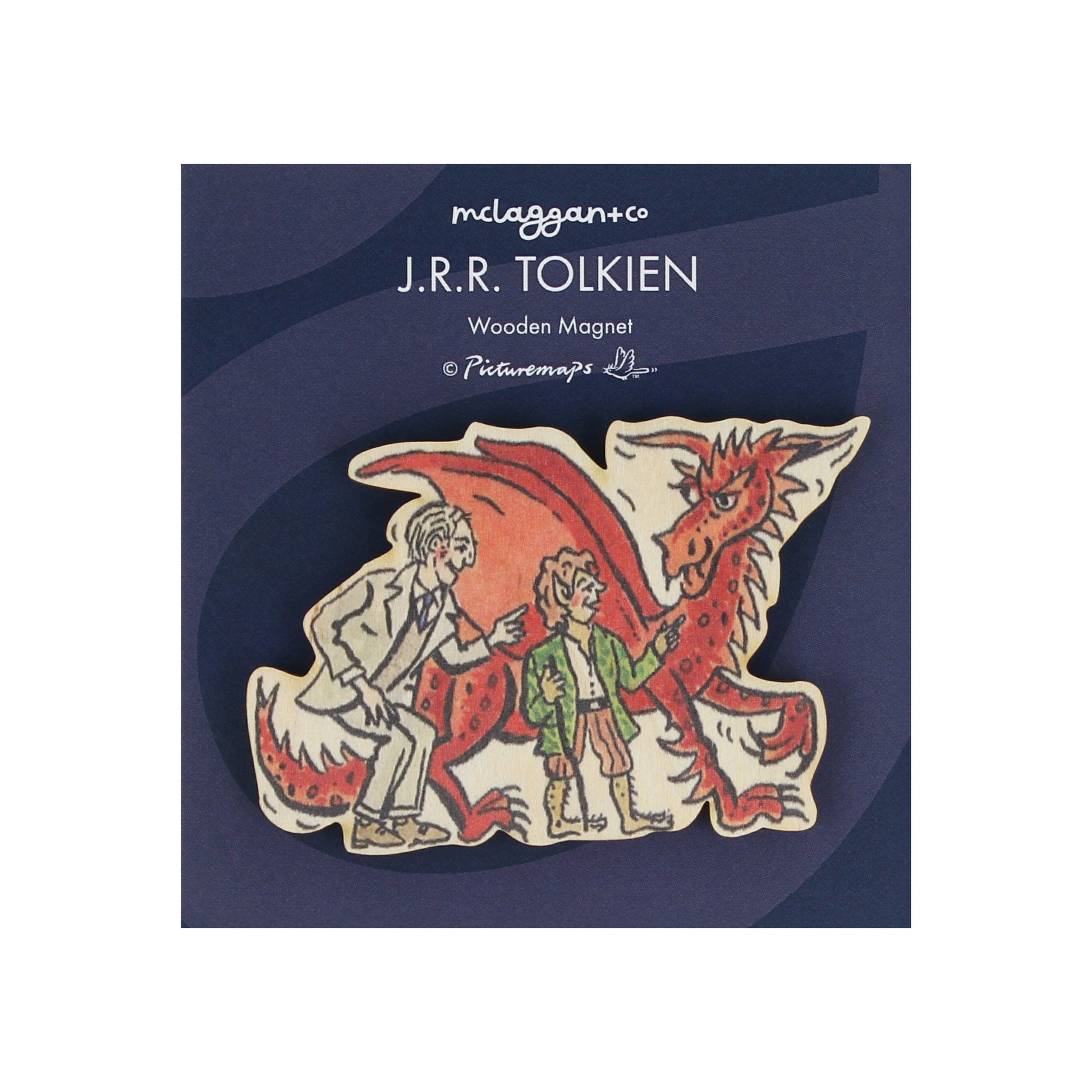 J.R.R. Tolkien Wooden Magnet