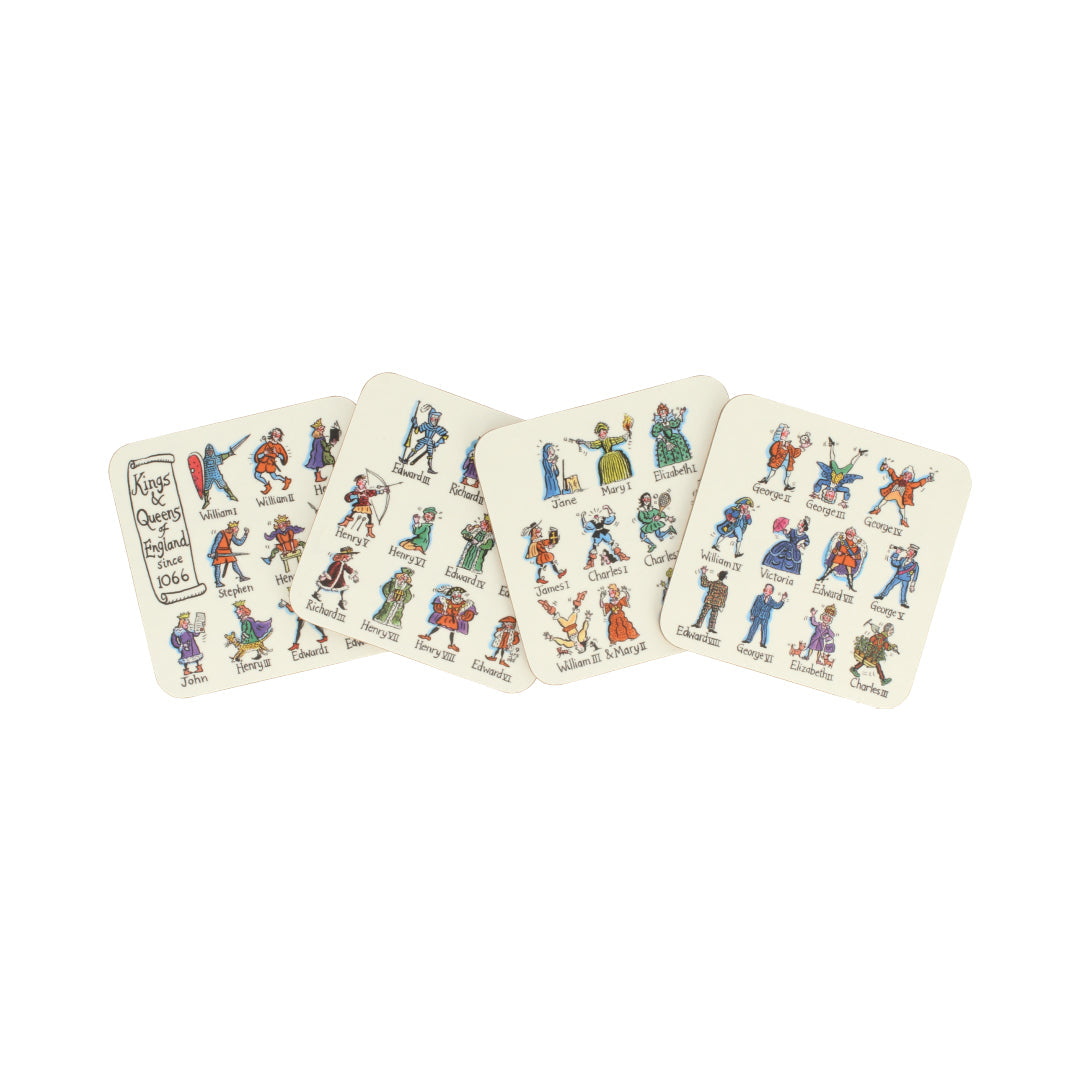 Kings & Queens of England Coasters (Set of 4)