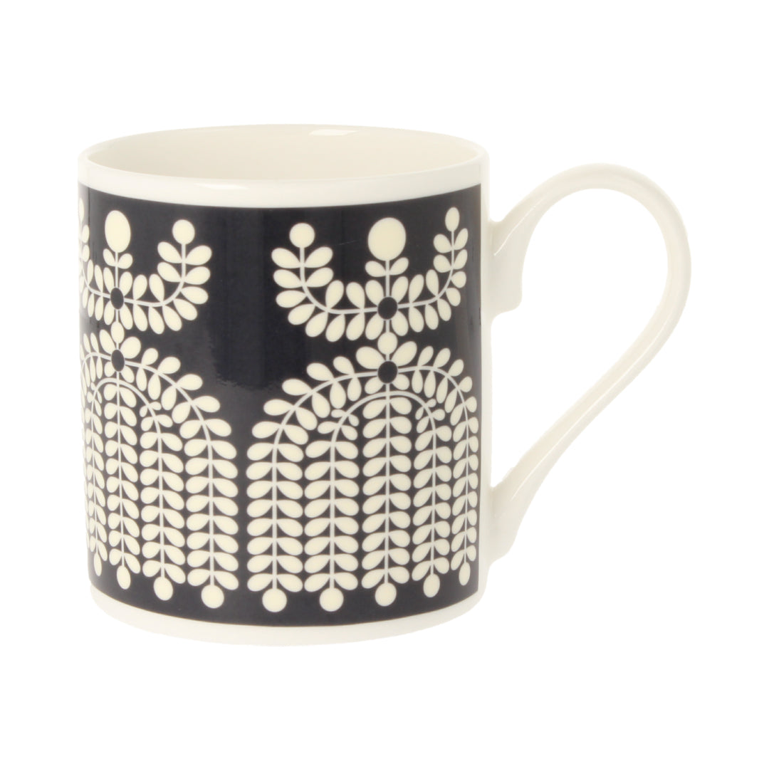 Folk Girl Navy Mug