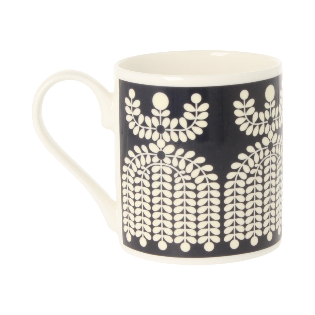 Folk Girl Navy Mug