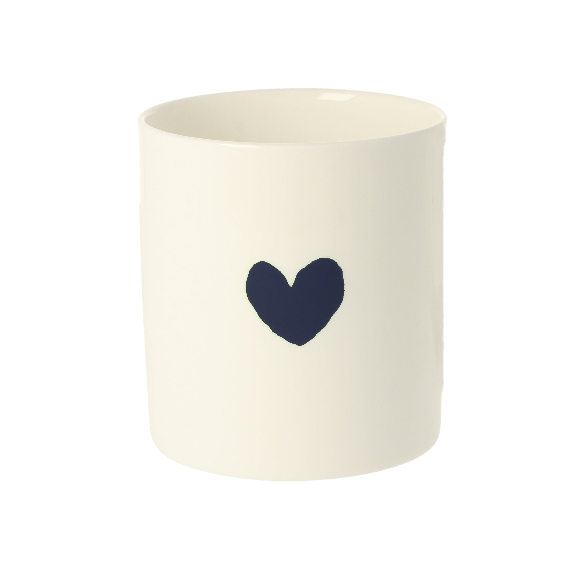 Wee Heart Black Ceramic Pot