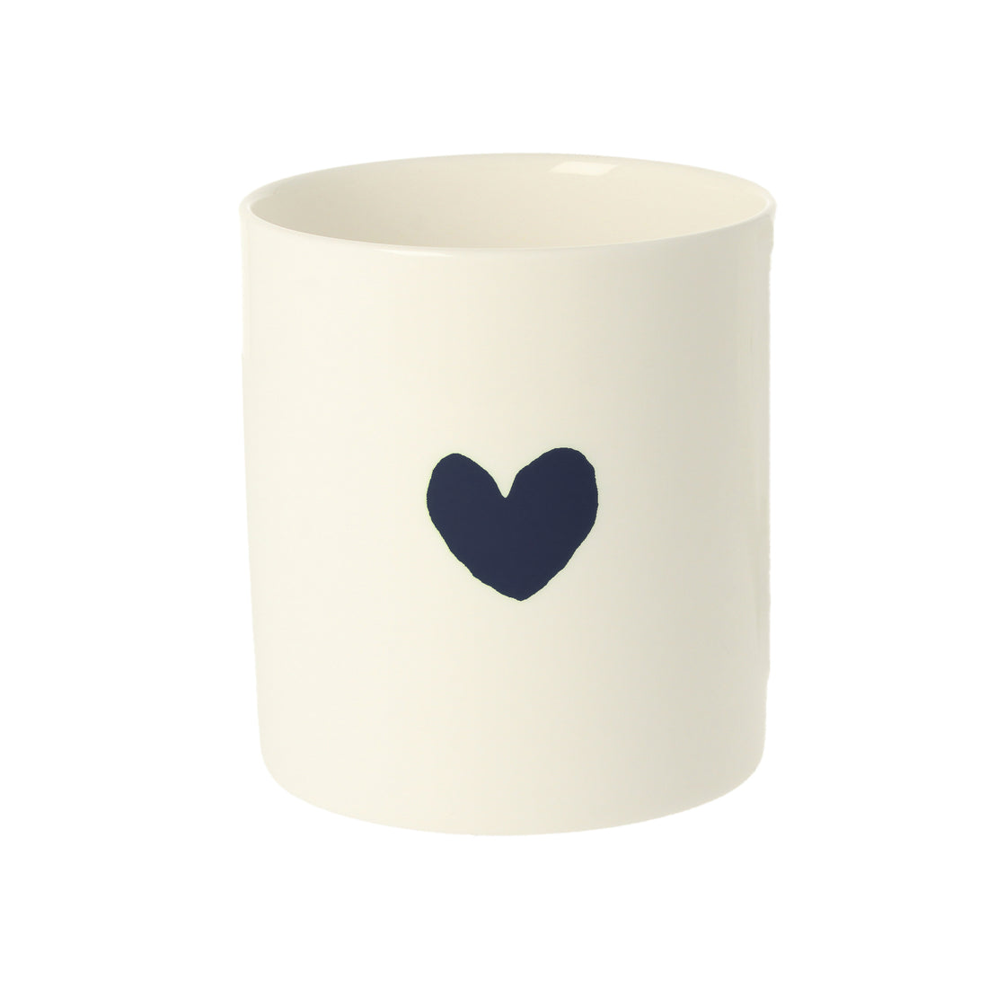 Wee Heart Black Ceramic Pot