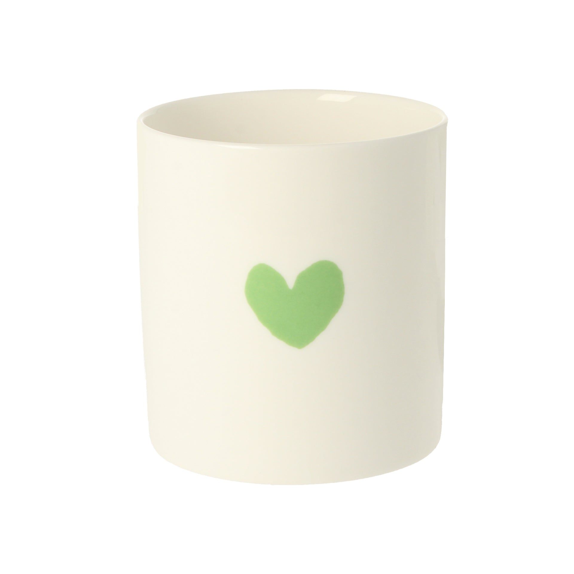 Wee Heart Green Ceramic Pot