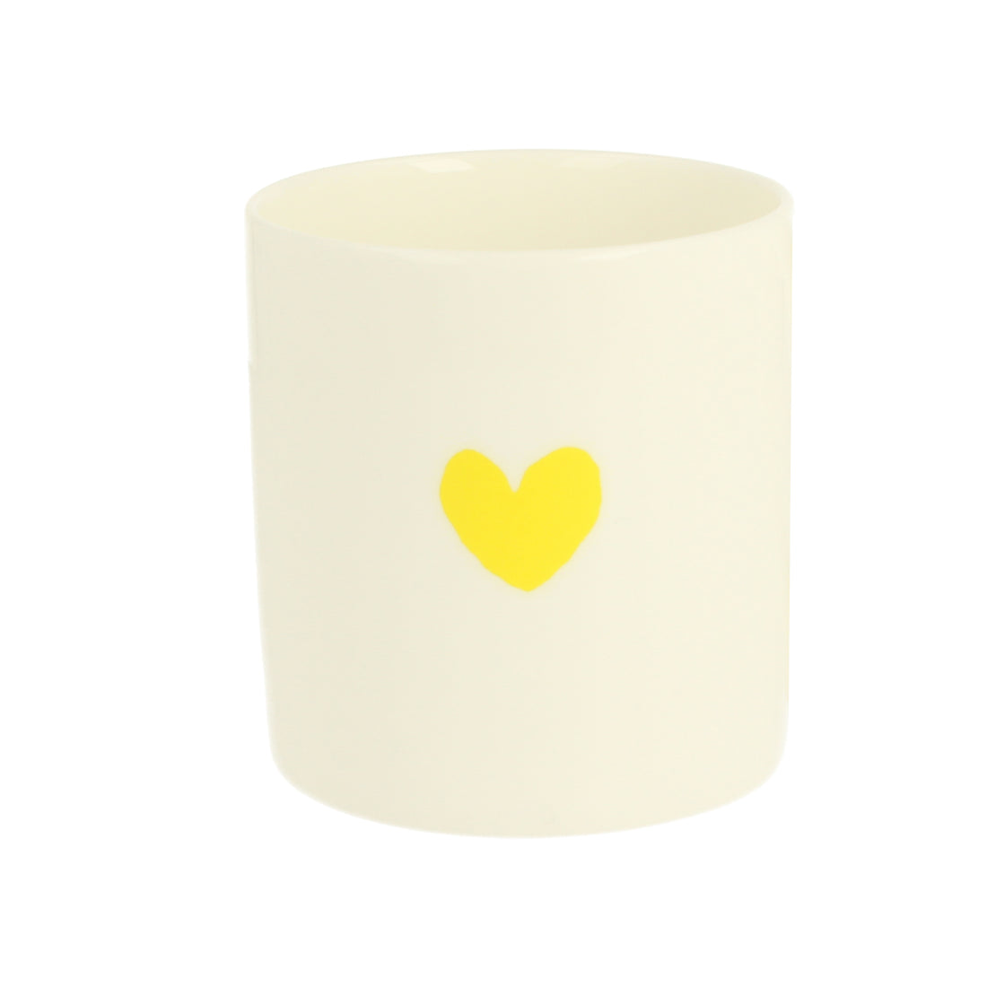 Wee Heart Yellow Ceramic Pot