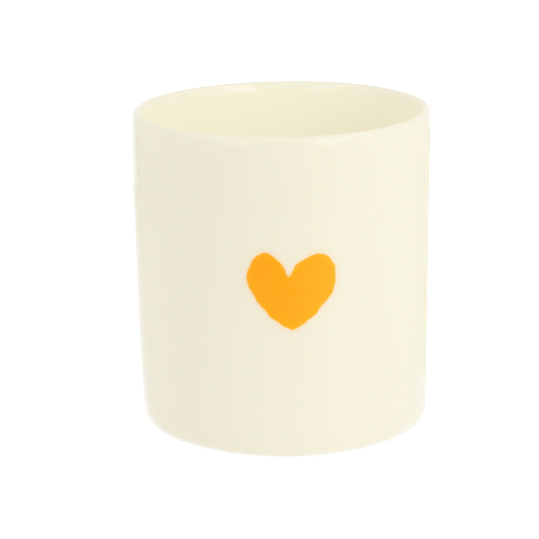 Wee Heart Orange Ceramic Pot