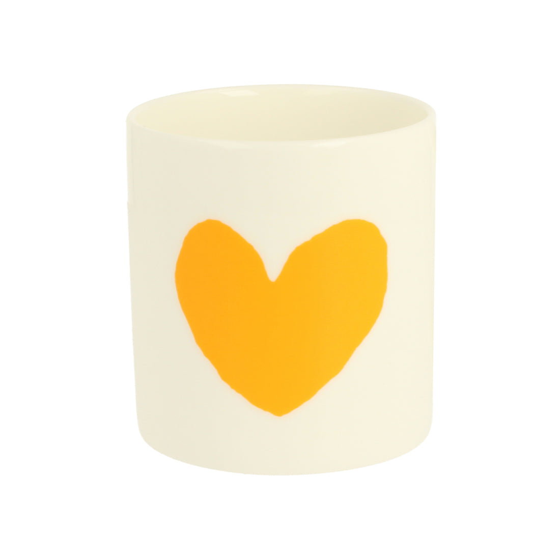 Big Heart Orange Ceramic Pot