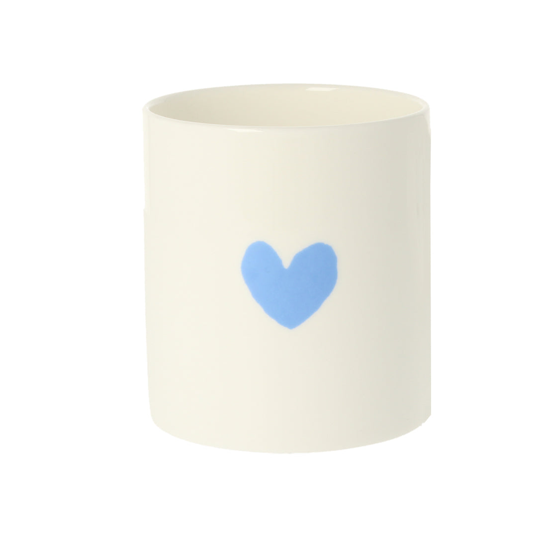 Wee Heart Blue Ceramic Pot