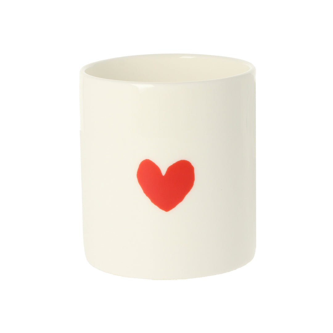 Wee Heart Red Ceramic Pot