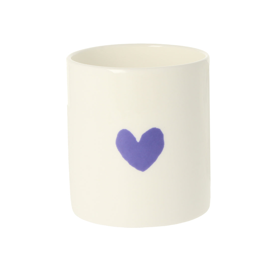 Wee Heart Violet Ceramic Pot