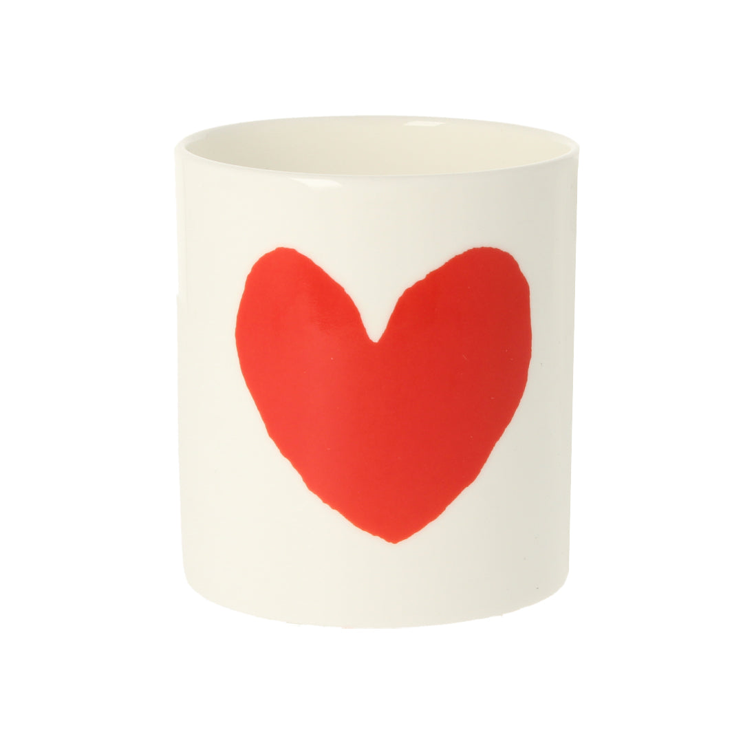 Big Heart Red Ceramic Pot