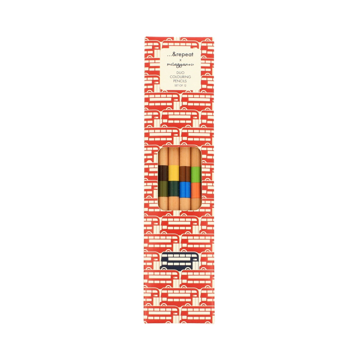 Red Bus Duo Colouring Pencil Set