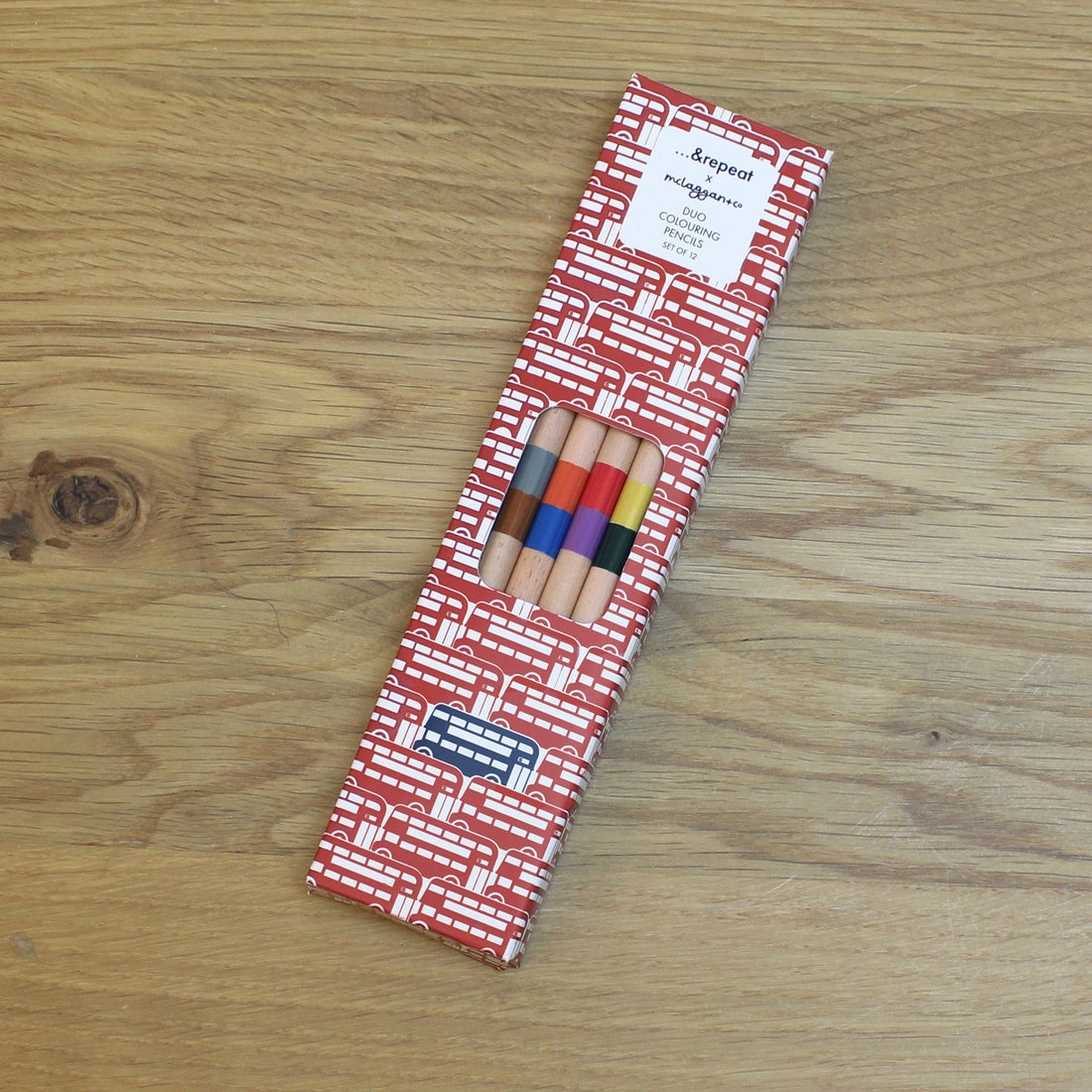 Red Bus Duo Colouring Pencil Set