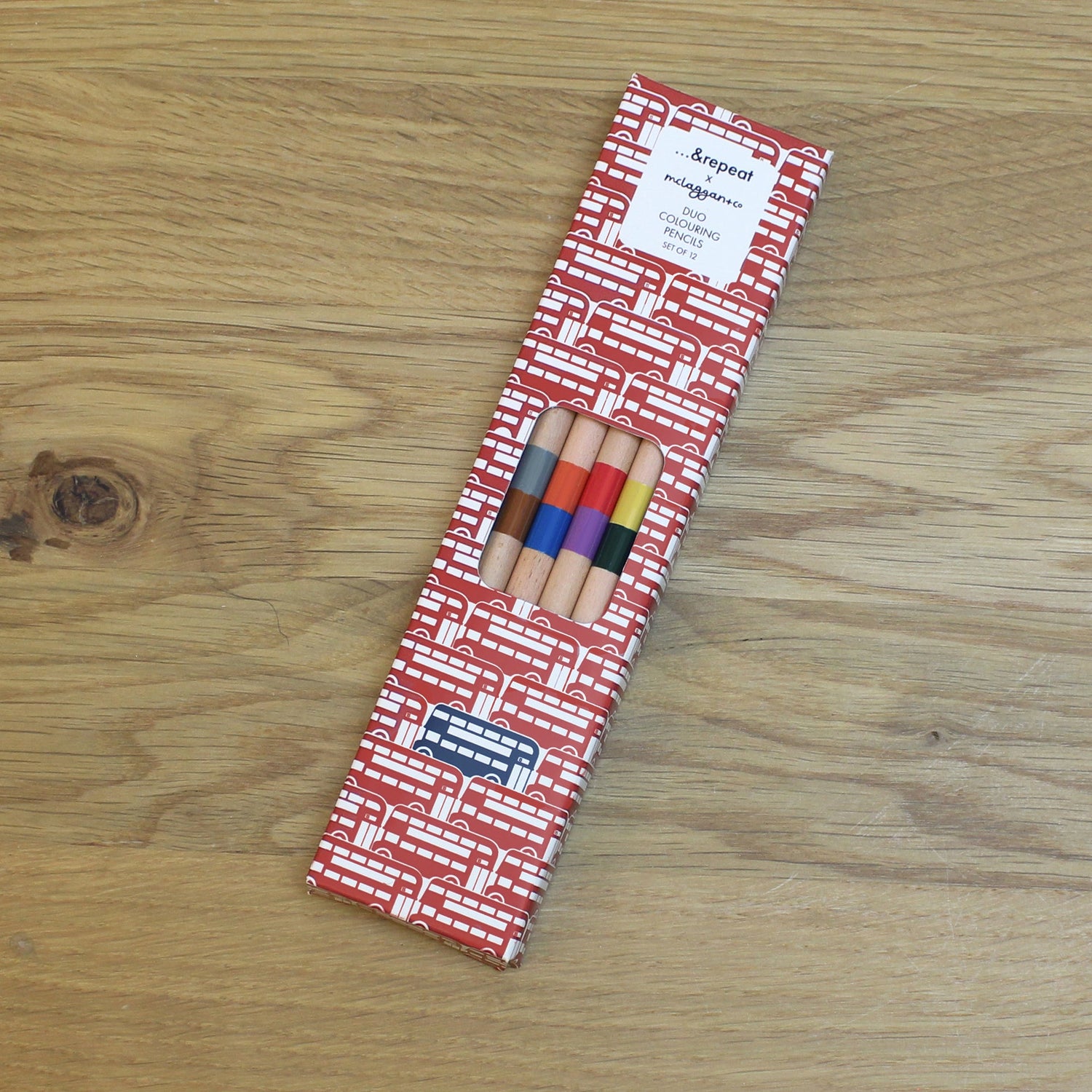 Red Bus Duo Colouring Pencil Set