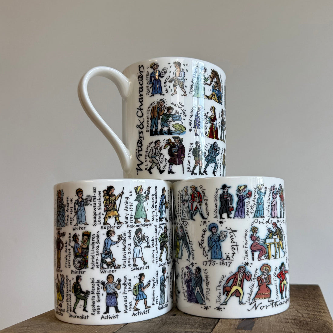 Jane Austen Mug Trio