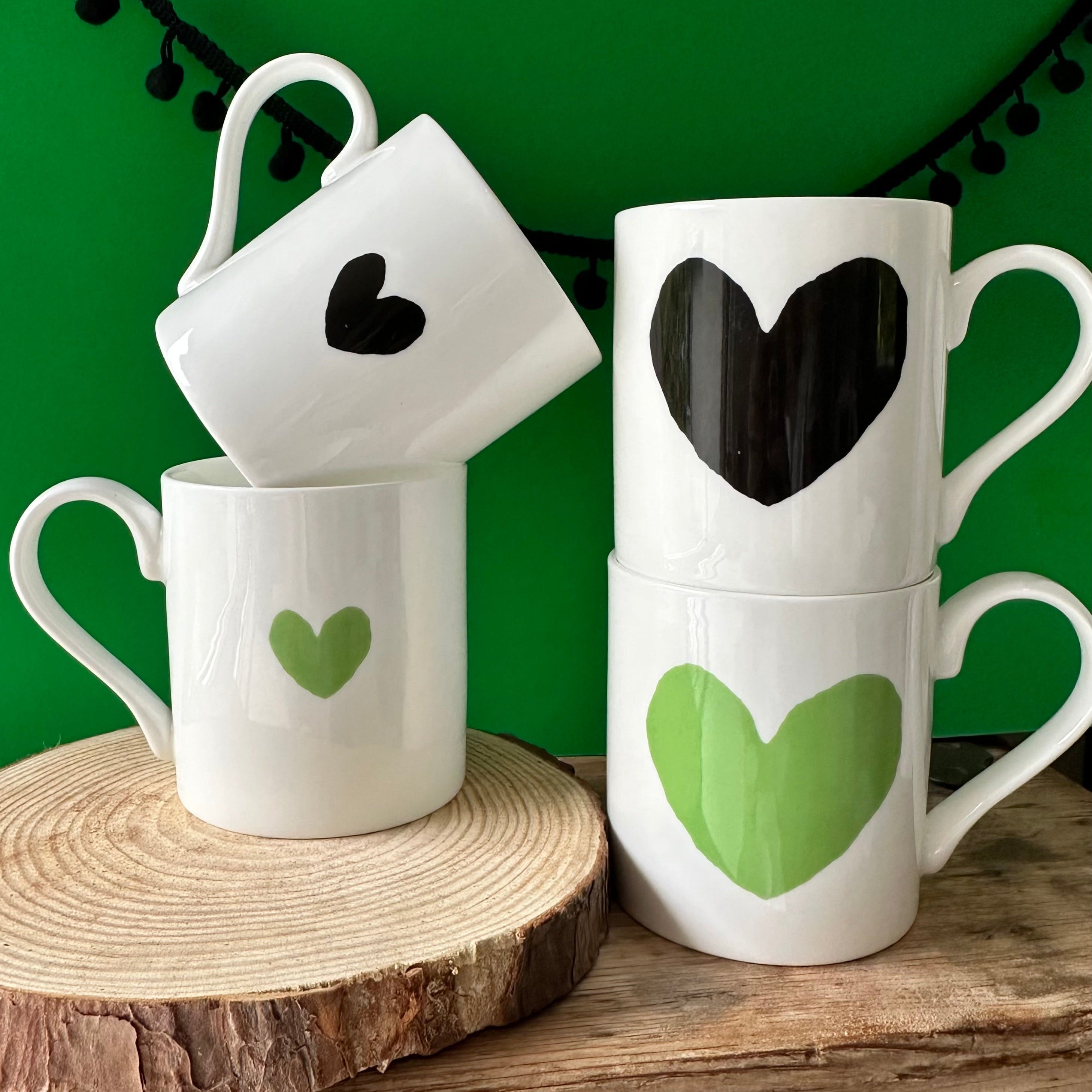 Wee Green Heart Mug