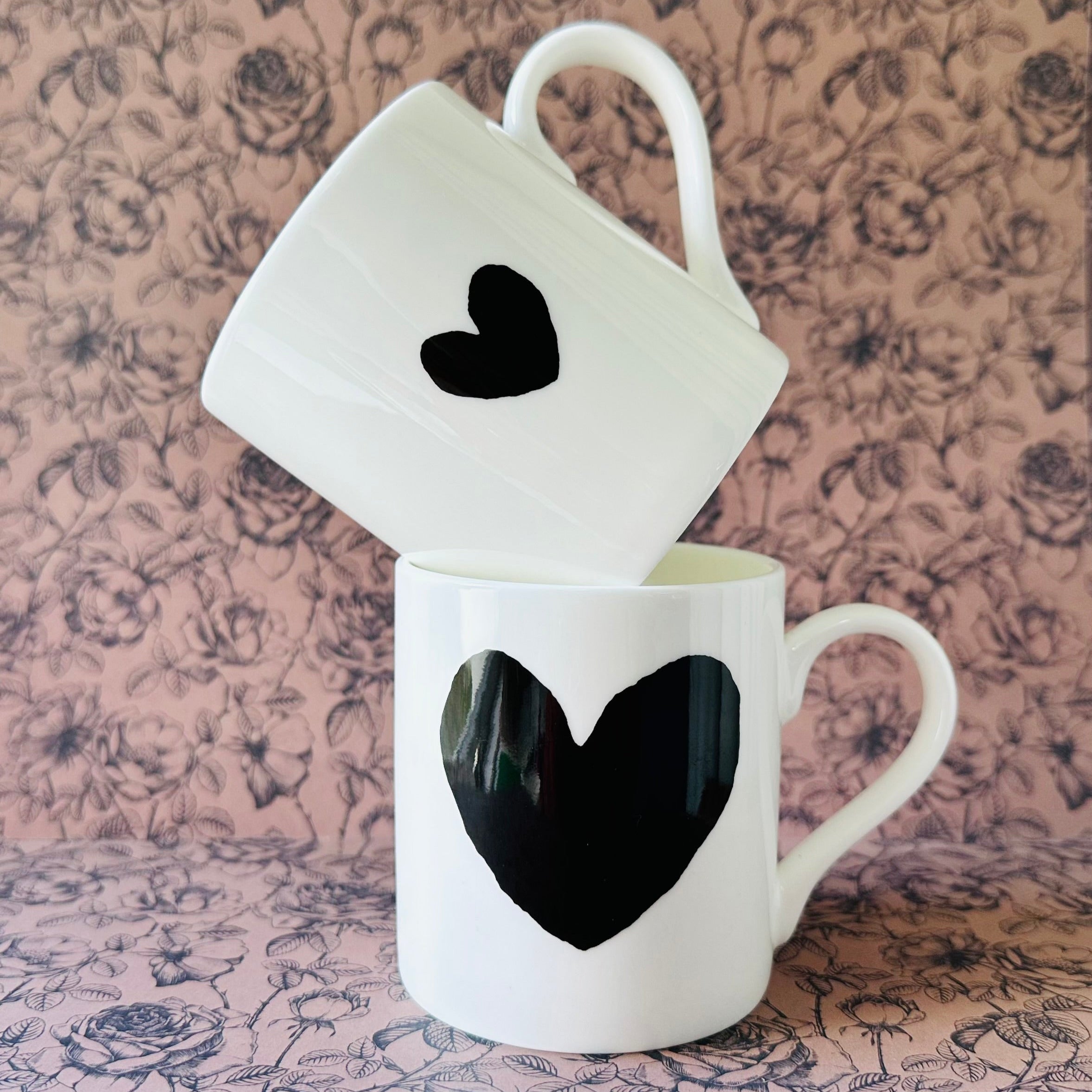 Big Heart Black Mug