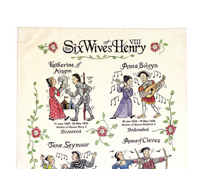 Six Wives of Henry VII Tea Towel